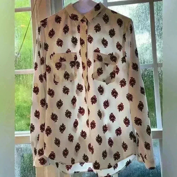 Loft Small half Way Button Down 2 Front Pockets Button at Sleeve - Picture 1 of 7